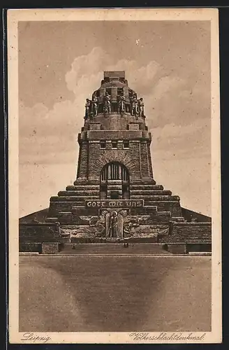 AK Leipzig, Vorderfront des Völkerschlachtdenkmals