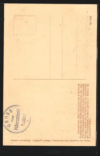 AK Leipzig, Figur in der Krypta des Völkerschlachtdenkmals