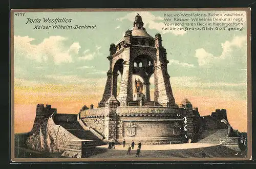 AK Porta Westfalica, Kaiser Wilhelm-Denkmal