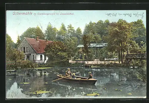 AK Bad Meinberg, Gasthof Silbermühle, Ruderboot