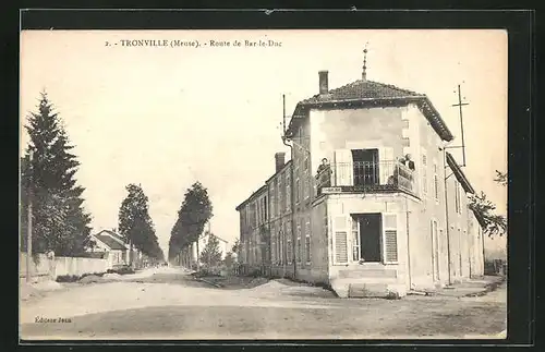 AK Tronville, Route de Bar-le-Duc, Strassenpartie