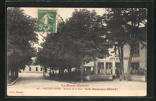 AK Vaucouleurs, Avenue de la Gare, Cafè-Restaurant Drouet