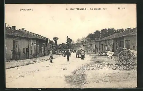 AK Montzeville, La Grande Rue