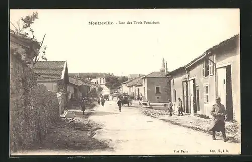 AK Montzeville, Rue des Trois-Fontaines