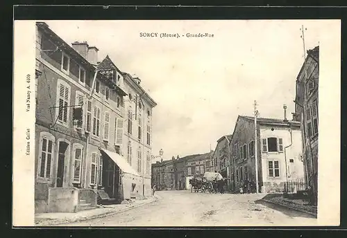 AK Sorcy, Grande-Rue, Strassenpartie