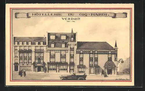 AK Verdun, Hotellerie du Coq Hardi, 1827 bis 1921