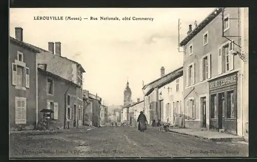 AK Lérouville, Rue Nationale, côté Commercy