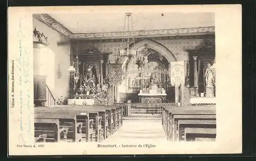 AK Brocourt, Interieur de l`Eglise