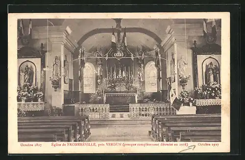 AK Fromereville, Interieur de l'Eglise