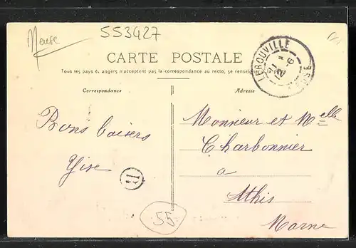 AK Pont-sur-Meuse, Ortsansicht