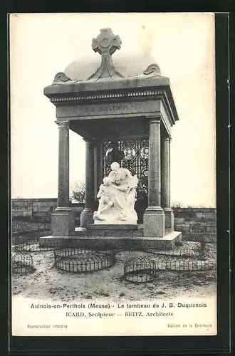 AK Aulnois-en-Perthois, Le tombeau de J. B. Duquenois