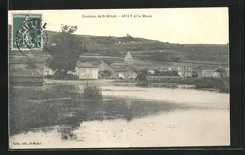 AK Ailly, Panorama et la Meuse