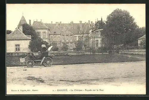 AK Haroue, le Chateau, Facade sur la Rue