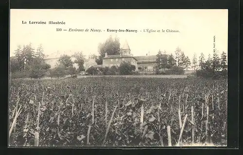 AK Essey-les-Nancy, l'Eglise et le Chateau