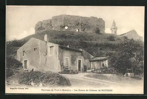 AK Mousson, les Ruines du Chateau
