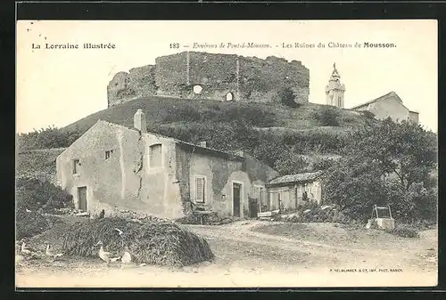 AK Mousson, les Ruines du Chateau