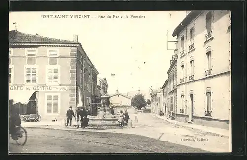 AK Pont-Saint-Vincent, Rue du Bac et la Fontaine