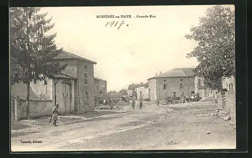 AK Rosières-en-Haye, Grande-Rue, Strassenpartie