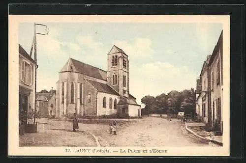 AK Auxy, la Place et l'Eglise