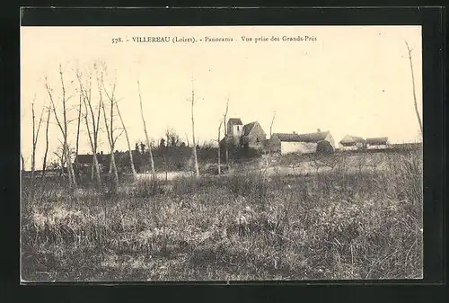 AK Villereau, Panorama, Vue prise des Grands Pres