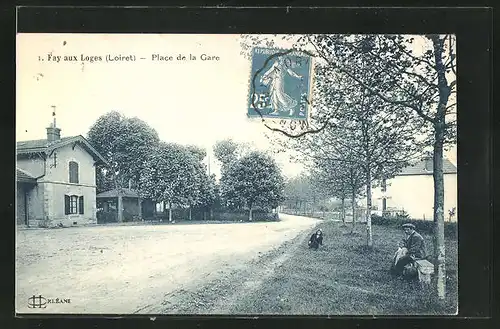 AK Fay-aux-Loges, Place de la Gare