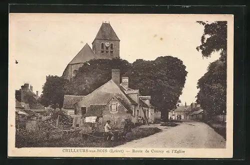 AK Chilleurs-aux-Bois, Route de Courcy et l'Eglise