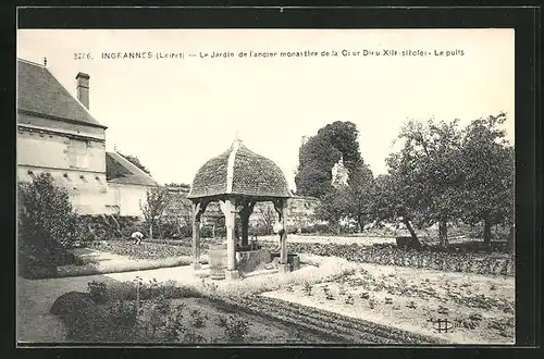 AK Ingrannes, le jardin de l`ancien monastère de la Cour Dieu XII siècle, Garten eines alten Klosters