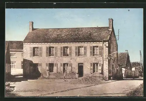 AK La Brosse-Santeau, Place de la Mairie