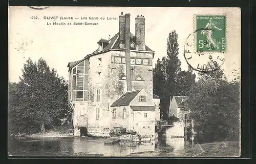 AK Olivet, les bords du Loiret, le Moulin de Saint-Samson