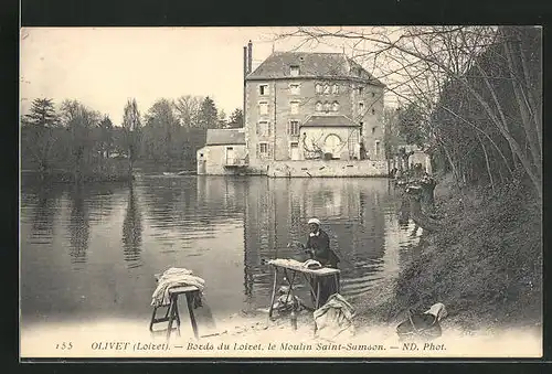 AK Olivet, Bords du Loiret, le Moulin Saint-Samson