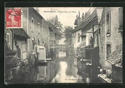 AK Montargis, Vieille Rue sur l'Eau