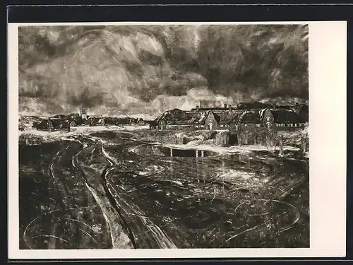 Foto-AK Deutscher Kunstverlag, Nr. 14: Schleswig-Holsteinischer Kunstverein Kiel, Winter in Nordfriesland