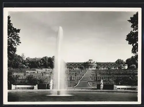 Foto-AK Deutscher Kunstverlag, Nr. 22a: Potsdam, Schloss Sanssouci, Die Terrassen