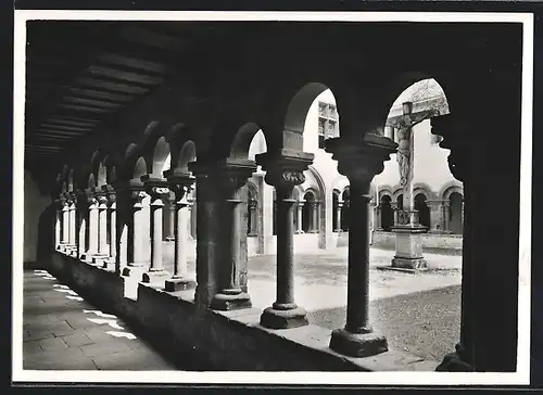Foto-AK Deutscher Kunstverlag, Nr. 10: Aschaffenburg, Stiftskirche, Spätromantischer Kreuzgang
