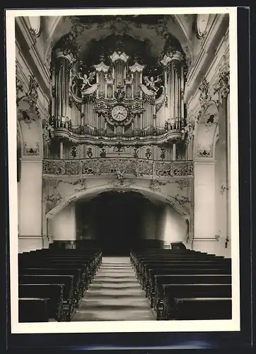 Foto-AK Deutscher Kunstverlag, Nr. 5: Amorbach, Kirche der ehem. Benediktinerabtei, Orgel