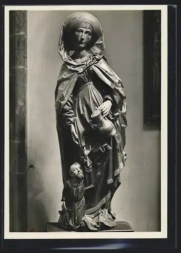 Foto-AK Deutscher Kunstverlag, Nr. 11: Münnerstadt, Pfarrkirche, Hl. Elisabeth aus ehemaligen 1492 vollendeten Hochaltar