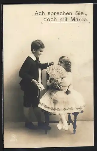 Foto-AK L.J. & F.F. Nr. 3190 /2: Ach sprechen Sie doch mit Mama