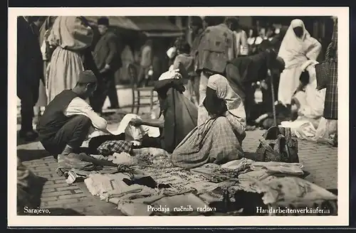 AK Sarajevo, Handarbeitenverkäuferin, Marktszene