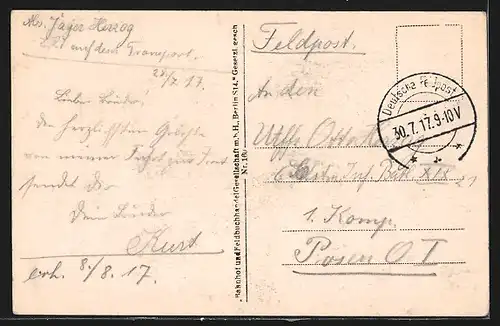 AK Unsere Feldgrauen und ihre Quartiergeberinnen auf einem serbischen Bauernhofe