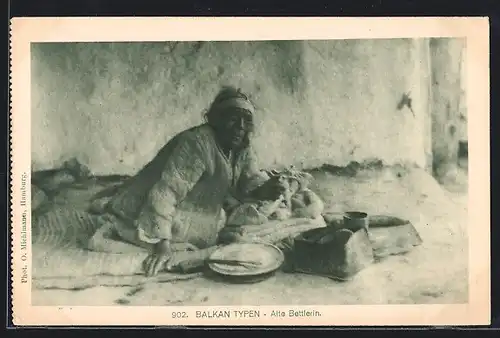 AK Alte Bettlerin, Balkan-Typen