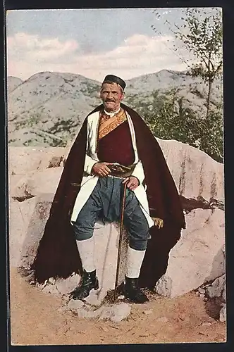 AK Montenegriner in Tracht