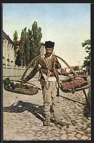AK Obstverkäufer in Landstracht
