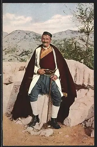 AK Montenegriner in Tracht