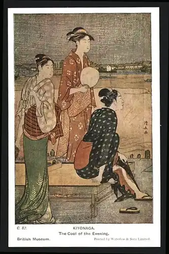 Künstler-AK Kiyonaga: The Cool of the Evening