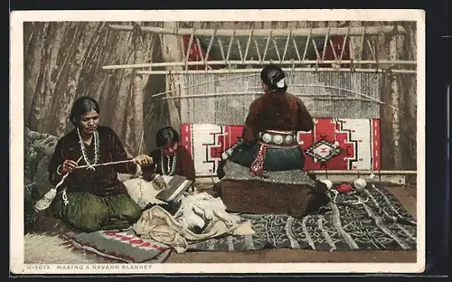 AK Indianer am Webstuhl, Making a Navaho Blanket