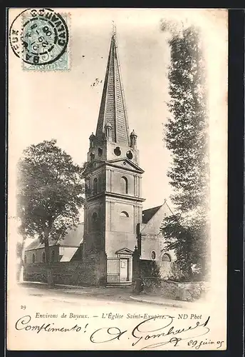 AK Bayeux, L`église Saint-Exupére