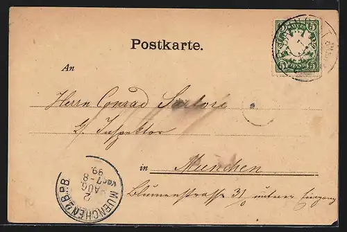 Lithographie Nürnberg, Blick auf Lorenzkirche, Rathaus und Heidenturm