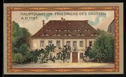 Notgeld Rossbach, 50 Pfennig, Hauptquartier Friedrich des Grossen