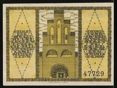 Notgeld Neustadt i. Holstein, 20 Pfennig, Stadtwappen, Blick auf Rathaus