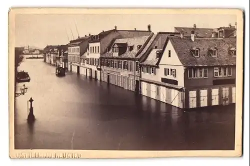 Fotografie C. Spielmann, Neuwied, Ansicht Neuwied, Hochwasser in der Stadt Engerser Str., 1920